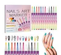 OIXYA 12 couleurs 3D Stylo Nail Art Set, Nouveau Stylo de Graffiti pour Pointes Pinceau pour Nail Art DIY, Beauté, Bijoux, Outils de Manucure,Outils de nailart pour graffiti, pointillage.(B)