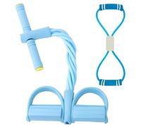 OIXYA 2 pièces Corde de Tension Multifonctionnelle avec Bande de Résistance ，Elastique Musculation，8Tubes Bandes Élastiques ,de Fitness Sit-ups Musculation Expander pour Salle（Bleu）