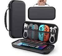 OIXYA Étui de Transport pour Console pour Switch 2 (2025), Housse Switch 2,étui Rigide avec Rangement Intelligent pour Accessoires et 20 Poches pour Jeux( Black )
