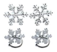 OIXYA Snowflake Earrings for Women,Jewelry Gift for Girls,boucles d'oreilles noël,Boucles d'oreilles à clip en forme de flocon de neige- Boucles d'oreilles à clip d'oreilles non perforées pour femmes