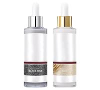 OIXYAZ Peel Shot Glow Rice Ampoule, Peel Shot White Rice Ampoule+Black Rice Ampoule, Rice Exfoliator for Face, solution peeling au riz noir et blanc pour le visage et le corps