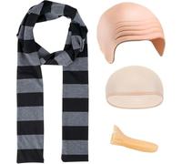 OIXYEY 1 Ensemble Deguisement Pour Gru, Adult Bald Props Cartoon Bald Cap, Movie Costume Props Cosplay Props, Pour For Adults Halloween Role Play Party (B)