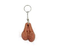 OIXYEY 1 Pièce Testicules Porte-Clés, Simulation Genitals Voiture Porte-Clés, Roman Parodie Oeuf Clés, Chaîne Accessoires Hommes Sac Pendentif Décoration