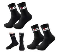 OIXYEY 2 Paires J’Aime Mon Copain Chaussettes Assorties, 'I Love My Girlfriend'/'I Love My Boyfriend', Pour Couple Copine Saint-Valentin Amour Cadeaux Pour Elle (Noir A)