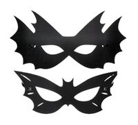 OIXYEY 2 Pièces Masque Batman, Halloween Masquerade Masquerade Mask, Vampire Accessories, Gothic Costume Masque, Pour Men Women Carnival Halloween Cosplay Party (Noir, C)