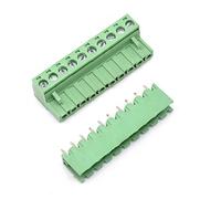 Oiyagai 10 Sets Connecteurs Bornier à Vis PCB - Bloc Terminal 10 Broches, Pas 5.08 mm, Male + Femelle, 300V 15A pour Alimentation, Signal, DIY & Projets Électroniques