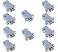 Oiyagai 10Pcs DB9 Femelle Connecteur Kit, Type à Souder, 9 Broches D-Sub Adaptateur Plastique avec Capot pour Port Série