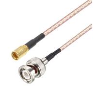 Oiyagai 2 Pcs Câble Coaxial RF Pigtail BNC Mâle vers SMB Femelle RG316 50cm/19,68"