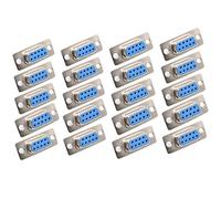 Oiyagai 20 PCS Connecteurs DB9 Femelle - D-Sub 9 Pins à Souder, Adaptateurs RS232 pour PC, VGA, CNC et Projets Électroniques - Bleu