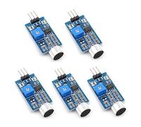 Oiyagai 5PCS Module Détecteur de Son pour Arduino - Capteur Microphone Haute Sensibilité avec Sortie Numérique et Analogique, Seuil Réglable