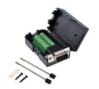 Oiyagai Adaptateur Connecteur VGA DB15 3+9 D-SUB Mâle 15 Broches, 3 Rangées, avec Module de Raccordement à Vis et Boîtier, sans Soudure