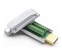 Oiyagai Adaptateur HDMI Signaux Terminal Breakout Couvercle en métal Terminal Breakout Board Connecteur sans Soudure Adaptateur de Soudure (Argent)