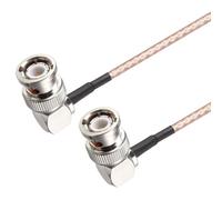 Oiyagai Câble Coaxial BNC Mâle Droit à Angle Droit, RG316 Low Loss HD SDI 50 Ohms pour Transmission Vidéo HD (50cm/19,6")