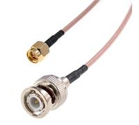 Oiyagai Câble RF Coaxial SMA Mâle à BNC Mâle, RG316 Pigtail Jumper pour Antenne Extensible (100cm/39,3")