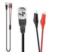 Oiyagai Câble Testeur BNC Mâle vers Double Pinces Crocodiles - Longueur 39 Pouces, Noir/Rouge, Idéal pour Applications de Test et de Mesure