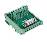 Oiyagai Carte de Raccordement DB15 D-Sub Femelle Carte de Terminal Bloc de Montage sur Rail DIN Module d'Interface Connecteur