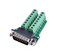 Oiyagai Connecteur DB15 Mâle avec Écrou Breakout Board vers Borne à Vis Module de Signal