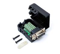 Oiyagai Connecteur DB9 RS232 D-SUB Adaptateur Femelle Série Port 9 Broches DB9 COB Breakout Terminal Connecteur Module Signal avec Boîtier (Femelle avec Ecrous)