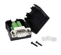 Oiyagai DB9 D-SUB RS232 Adaptateur VGA 9 Broches Signaux Terminal Breakout Couvercle en Plastique 2 rangées (Femelle avec écrou)