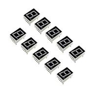 Oiyagai Lot de 10 Afficheurs LED 7 Segments 0,56" Rouge, 1 Chiffre, 10 Broches Anode Commune, Module d’Affichage Numérique pour Projets DIY Électroniques et Microcontrôleurs