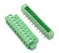 Oiyagai Lot de 10 Blocs de Bornes à Vis Détachables 10 Broches, Pas 5.08 mm - Connecteurs Enfichables à Angle Droit 300 V 15 A pour PCB et Câblage