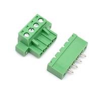 Oiyagai Lot de 10 Connecteurs Bornier Amovible 4 Broches - Pas 5,08 mm, PCB à Vis 300V 15A, Boîtier PA66 Vert pour Électronique DIY, Automatisation & Systèmes de Contrôle