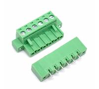 Oiyagai Lot de 10 Connecteurs Bornier Amovible 6 Broches - Pas 5,08 mm, PCB à Vis 300V 15A, Boîtier PA66 Vert pour Électronique DIY, Automatisation & Systèmes de Contrôle