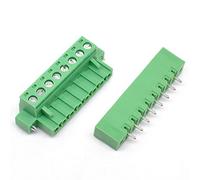 Oiyagai Lot de 10 Connecteurs Bornier Amovible 8 Broches - Pas 5,08 mm, PCB à Vis 300V 15A, Boîtier PA66 Vert pour Électronique DIY, Automatisation & Systèmes de Contrôle