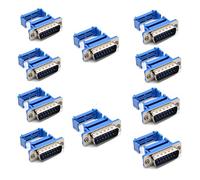 Oiyagai Lot de 10 Connecteurs D-SUB DB15, 15 Broches, Mâle, IDC pour Câble Plat
