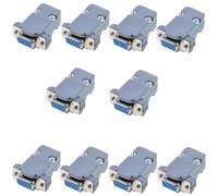 Oiyagai Lot de 10 Connecteurs DB15 VGA Femelle, Type à Souder, 15 Broches, Boîtier en Plastique avec Capot pour Port Série