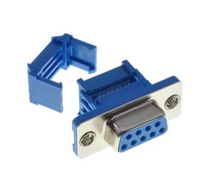 Oiyagai Lot de 10 Connecteurs DB9 IDC Femelle - Type à Sertir 2.54 mm pour Câble Nappe, Interface Série RS232, Adaptateur D-Sub 9 Broches