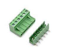 Oiyagai Lot de 10 Connecteurs de Bornier Détachable à Angle Droit 5,08mm, Pas de 6 Broches