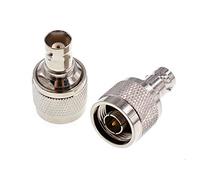 Oiyagai Lot de 2 Adaptateurs N Mâle vers BNC Femelle, Connecteur RF Coaxial pour Antenne
