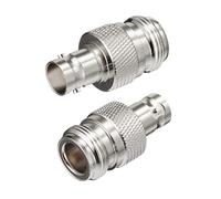 Oiyagai Lot De 2 Adaptateurs RF BNC Femelle vers N Femelle - Connecteur Coaxial BNC Jack vers N Jack 50 Ohms pour Antennes, Équipements De Test Et Applications RF