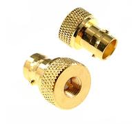 Oiyagai Lot de 2 Adaptateurs RF Coaxiaux, Connecteurs BNC Femelle vers SMA Mâle, Type à Barillet Plaqué Or