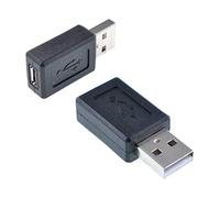 Oiyagai Lot de 2 Adaptateurs USB 2.0 A Mâle vers USB Micro Femelle