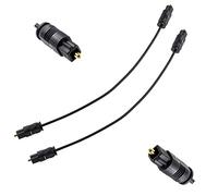 Oiyagai Lot de 2 Câbles Audio Numérique Toslink SPDIF Mâle vers Mâle OD 2,2 (2M / 6,4FT)