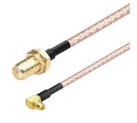 Oiyagai Lot de 2 Câbles Jumper RG316 - SMA Femelle à MMCX Mâle Droit avec Ligne de Connexion, RF Coaxiale (15cm/5,9")