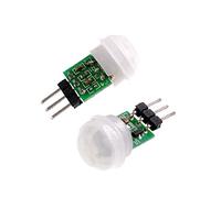 Oiyagai Lot de 2 Modules Détecteurs de Mouvement IR Mini AM312 Pyroélectrique PIR