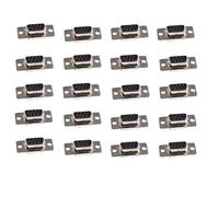 Oiyagai Lot de 20 Connecteurs DB9 Femelle - Adaptateurs D-Sub 9 Broches à Souder pour Port Série RS232, Réparation PC, CNC, Projets DIY & Réseau