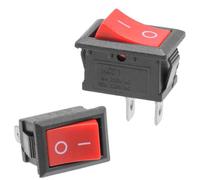 Oiyagai Lot De 30 Mini Interrupteurs À Bascule KCD1-101 - SPST ON/Off 2 Broches, 6A 250V AC, Rouge, Montage Encastrable pour Panneau, DIY, Automobile et Appareils