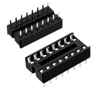 Oiyagai Lot de 30 Supports DIP-16 IC, Pas 2,54 mm - Adaptateurs à souder pour Circuits imprimés, prototypage, Arduino, puces TTL