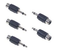 Oiyagai Lot de 5 Adaptateurs Jack 3.5 mm Mono Mâle vers RCA Femelle - Connecteurs Droits pour Audio, Amplificateur, Haut-Parleur et DIY