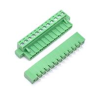 Oiyagai Lot de 5 Connecteurs Bornier Amovible 12 Broches - Pas 5,08 mm, PCB à Vis 300V 15A, Boîtier PA66 Vert pour Électronique DIY, Automatisation & Systèmes de Contrôle