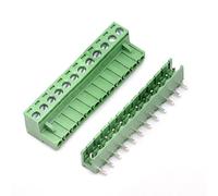 Oiyagai Lot de 5 Ensembles de Blocs de Bornes à Vis, 12 Broches, 5,08mm, Angle Droit, Mâle et Femelle pour PCB