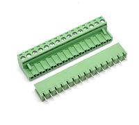 Oiyagai Lot de 5 Ensembles de Blocs de Bornes à Vis, 15 Broches, 5,08mm, Mâle et Femelle pour PCB