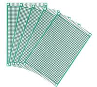 Oiyagai Lot de 5 PCB Simple Face, 8x12cm, Plaque de Circuit Imprimé Universelle pour Projets Électroniques DIY, Soudage et Tests