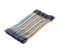 Oiyagai Lot de 5 Sets/200pcs Câbles Dupont Femelle à Femelle 10cm/3,9in pour Arduino Raspberry PI