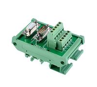 Oiyagai Module d'Interface DB9 D-Sub Mâle et Femelle, Carte de Répartition sur Rail DIN, Connecteur de Montage pour Rails C45 de 35mm de Largeur