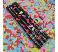 Oiyekntd Cartouches de Canon à confettis électriques, 80 cm / 31,5 Pouces, confettis Multicolores pour Mariages, fêtes, événements, Noël. Nécessite Une Machine à 2 ou 4 Coups pour être activée D